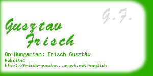 gusztav frisch business card