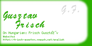 gusztav frisch business card